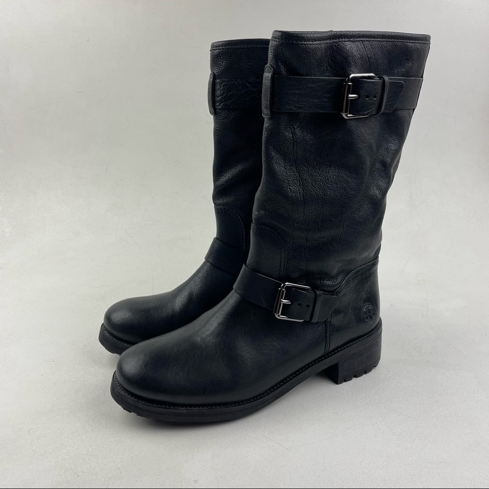 Tory Burch Leather Buckled Up Riding Boots Size 9